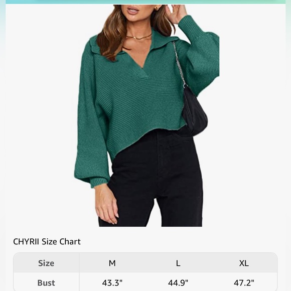 SO V-Neck Oversized Long Sleeved Sweater NWOT! Size Large - Picture 5 of 11